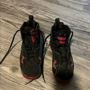 Jordan Black and Red High-Top Sneakers